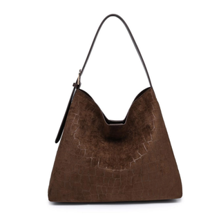 Neve Croco Tote - Chocolate