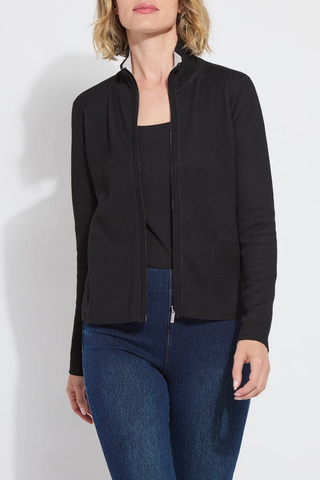 Reversible Cashmere Zip Up Cardigan