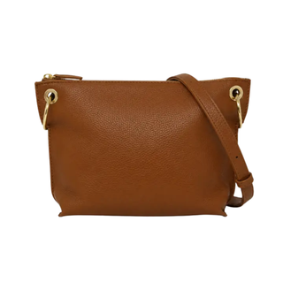 Genuine Italian Leather Crossbody Bag (Gf2274) - Camel