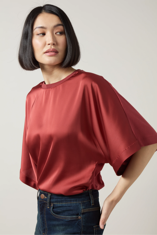 Ginger Mix-Media Dolman Tee