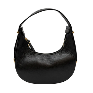 Luxury Leather Half-Moon Shoulder Bag - Black (GF2580)