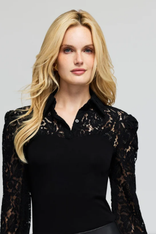 Franny Lace Combo Blouse