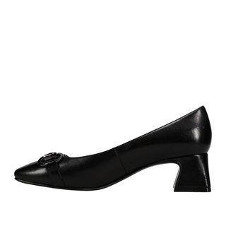 Vaneli Denya Heel w/buckle - Black Leather
