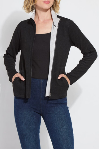 Reversible Cashmere Zip Up Cardigan