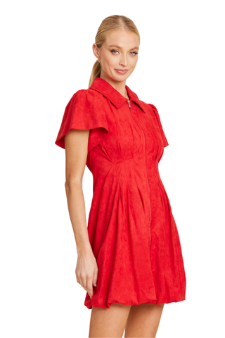 Bubble Dress - Faux Suede
