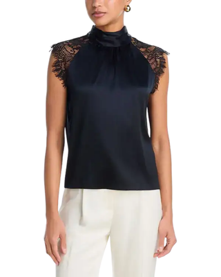 Rachel Chantilly Lace Combo Halter Blouse