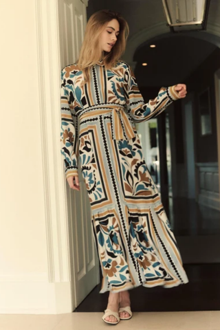 Rowan Dress-Stained Glass Floral